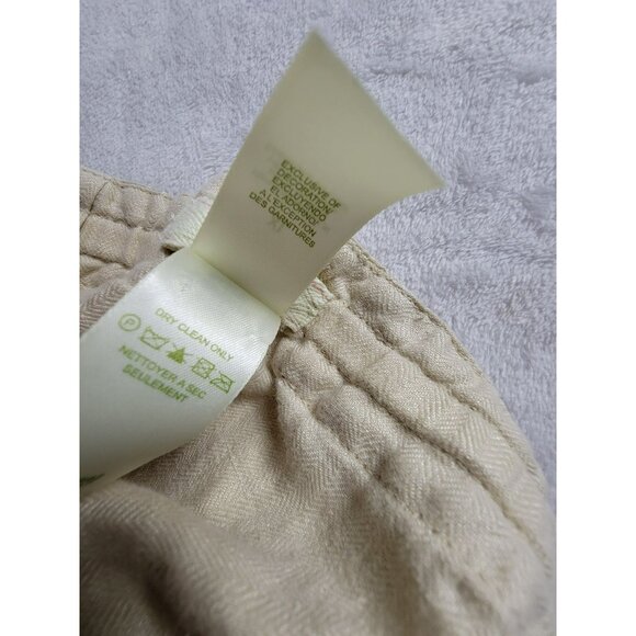 So Be It Women's High Rise Linen Drawcord Waist Casual Wide Leg Pants Cream XL - Picture 4 of 9